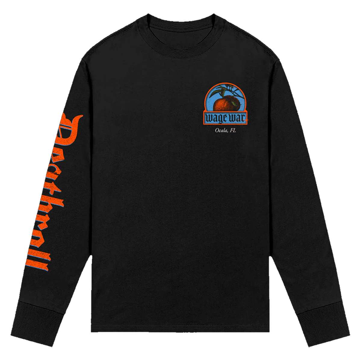 Wage War Death Roll Tour Long Sleeve Tee Black 1 o29ntj.jpg