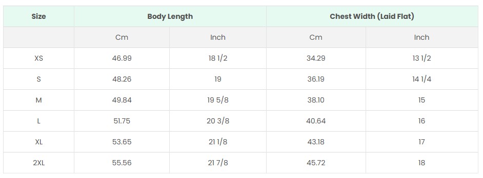 size guide baby tee 2 size guide baby tee 2