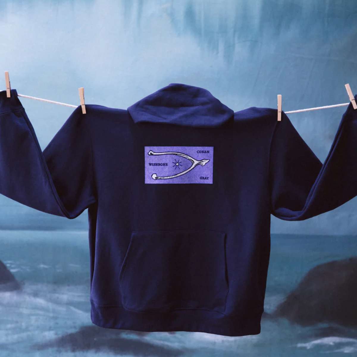 Wishbone World Tour Merch Conan Gray Wishbone Navy Hoodie awtgmt.jpg