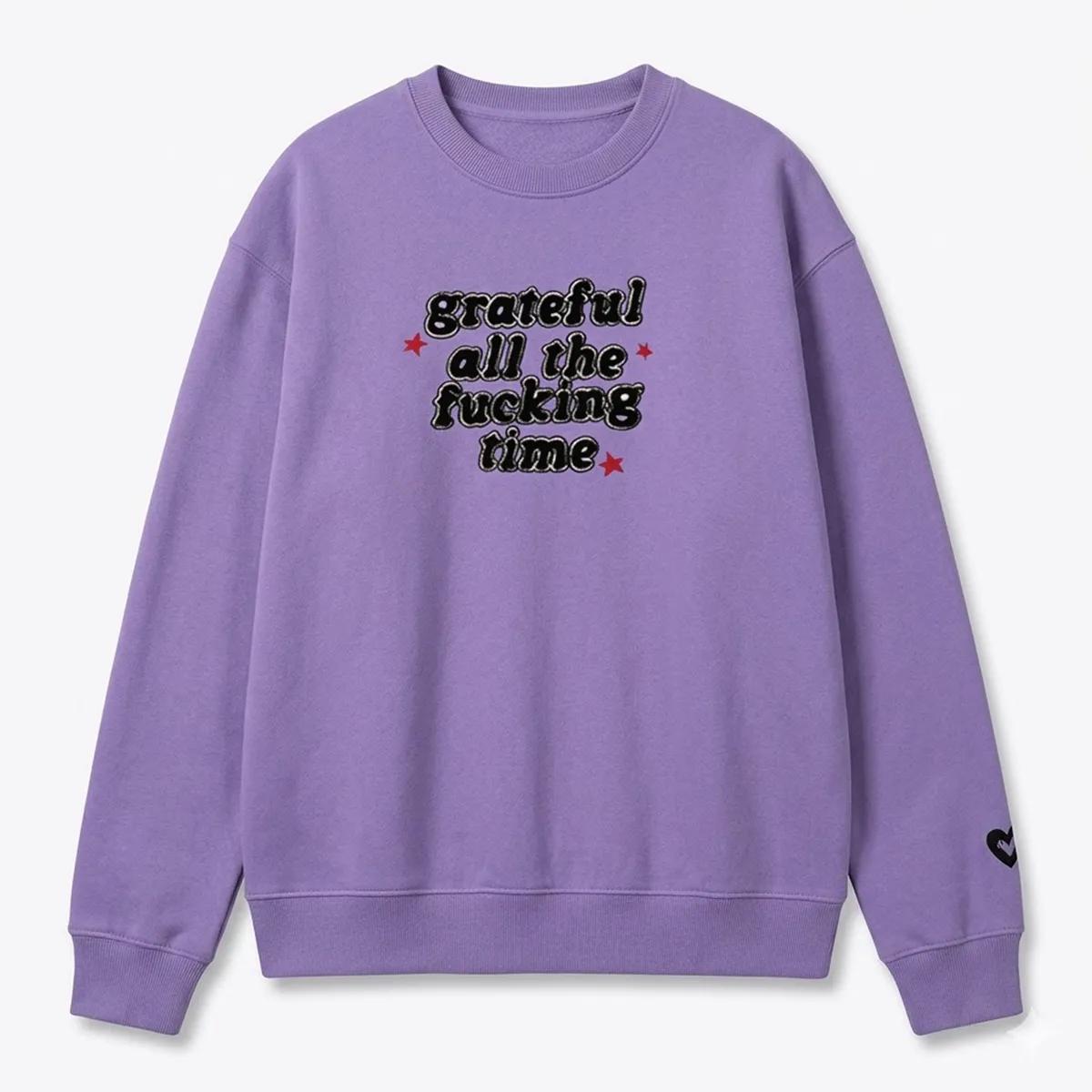 Olivia Rodrigo Merch Grateful All The Fucking Time Sweatshirt htcllb.jpg
