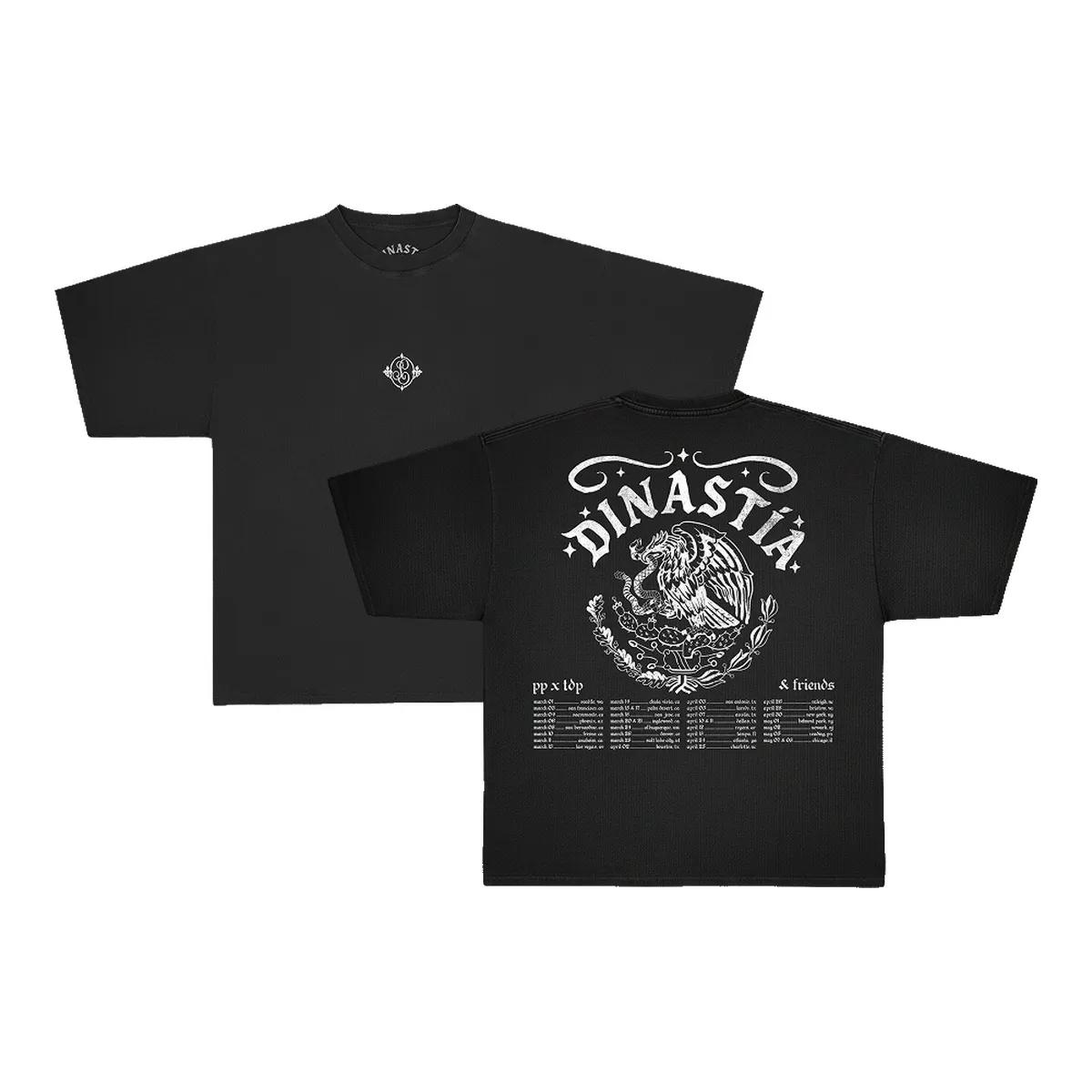 Peso Pluma Merch DinastC3ADa Tour Crest Dateback T Shirt 1 kmms4j.jpg