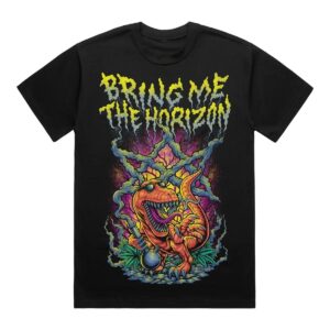 BMTH Merch Smoking Dinosaur Black T Shirt nknpuc.jpg