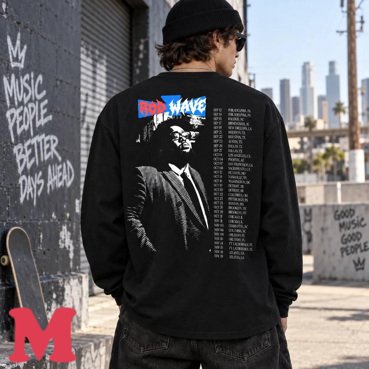 Rod Wave Merch Rodfather Zip Up Black Hoodie 8