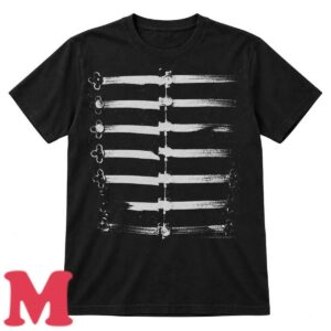 My Chemical Romance Merch Distressed Military Stripe Black T-Shirt