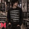 My Chemical Romance Merch Distressed Military Stripe Black T-Shirt 3