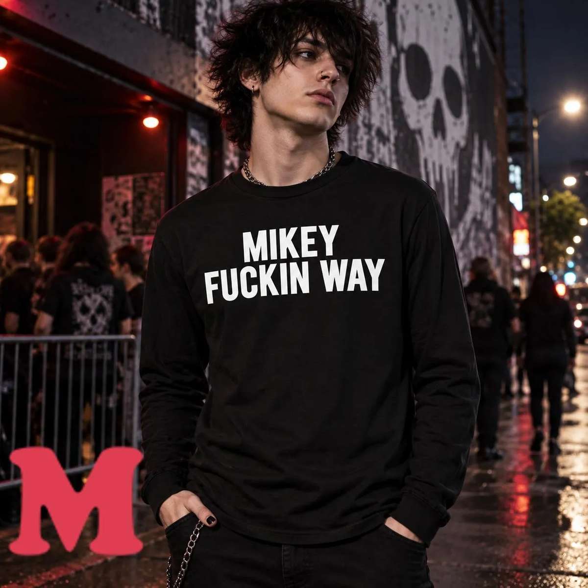 My Chemical Romance Merch Mikey Fuckin Way Black T-Shirt 3