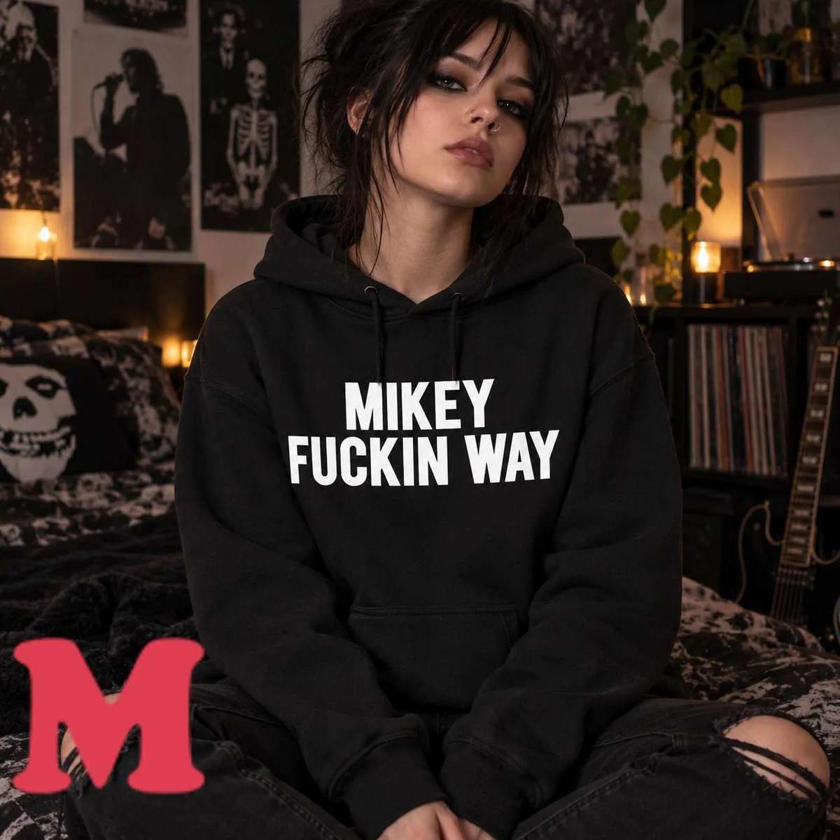 My Chemical Romance Merch Mikey Fuckin Way Black T-Shirt 4