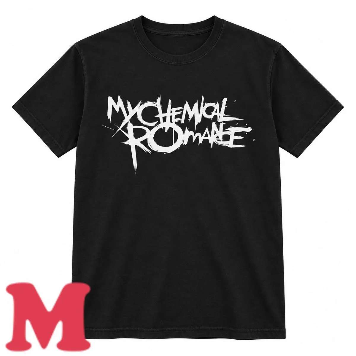 My Chemical Romance Merch My Chemical Romance Brush Logo Black T-Shirt