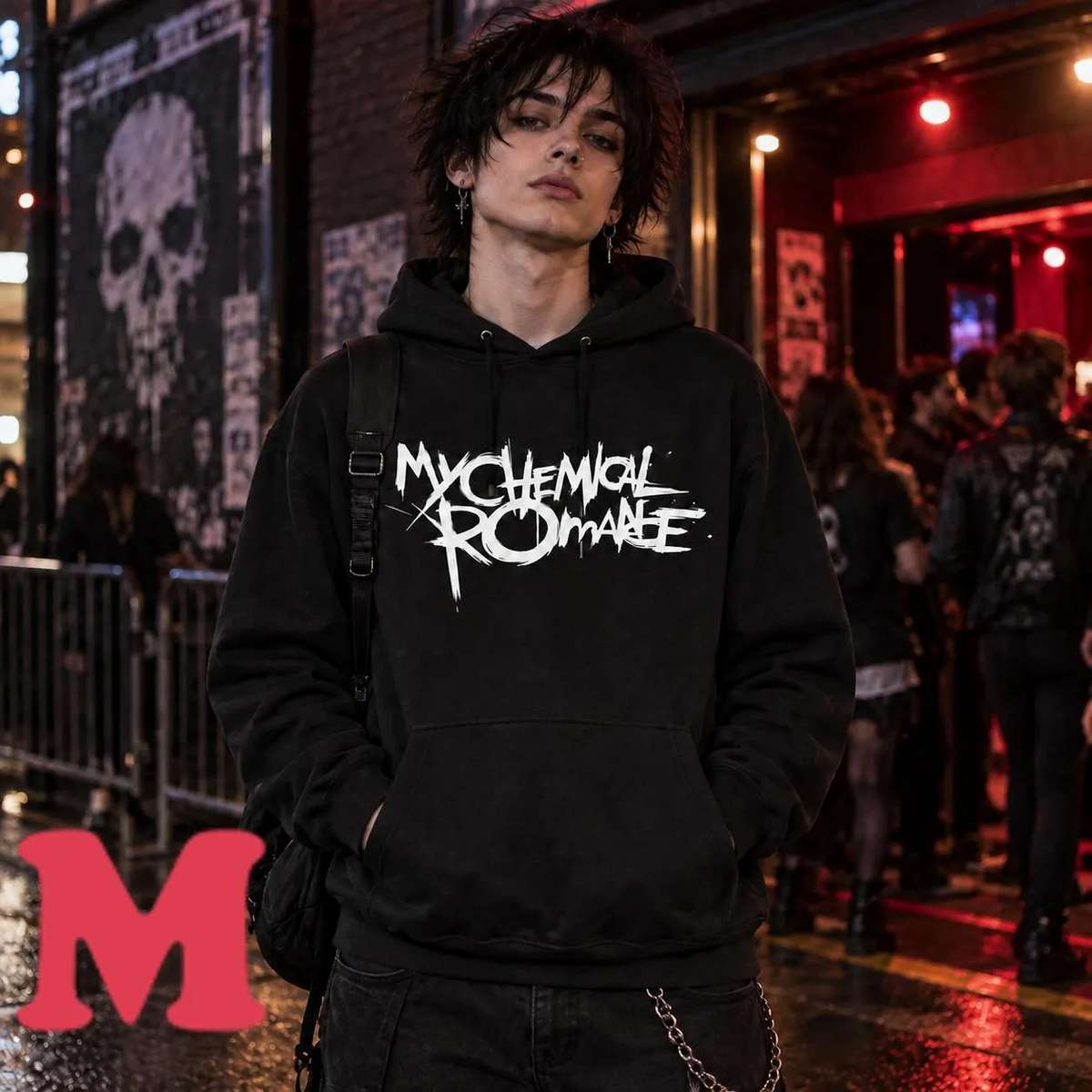 My Chemical Romance Merch My Chemical Romance Brush Logo Black T-Shirt 4