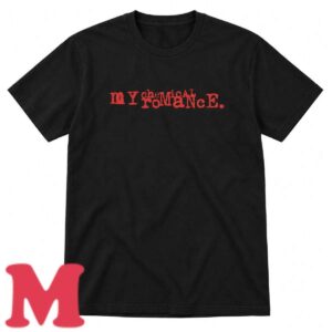 My Chemical Romance Merch Red Grunge MCR Logo Black T-Shirt